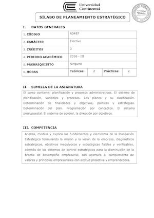 A0497 Silabo Planeamiento Estrategico