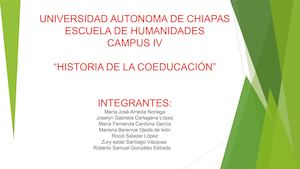 Historia De La Coeducación