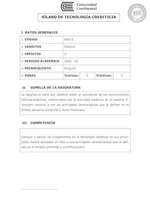 A0473 Silabo Tecnología Crediticia
