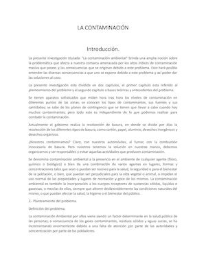 La Contaminación