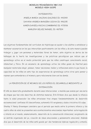 Presentación Modelo Highscope