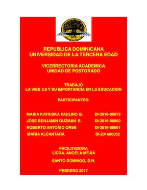 Wed 2 0 Y Su Importancia En La Educaion