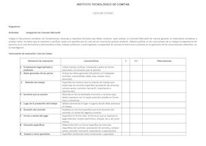 Lista De Cotejo Contrato Mercantil