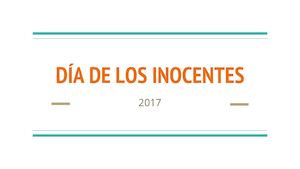 Día De Los Inocentes Presentacion