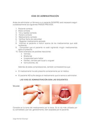 vias de administracion
