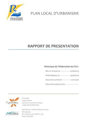 Plan Local d'Urbanisme - Tome 1 Rapport de présentation