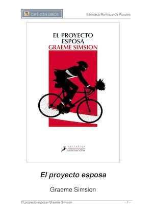 Guía de lectura de El proyecto esposa de Graeme Simsion