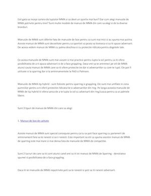 Manusi De Mma Knockout Store Timisoara Pret