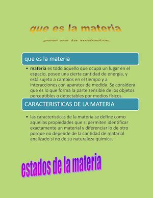 LA MATERIA Y EL ATOMO