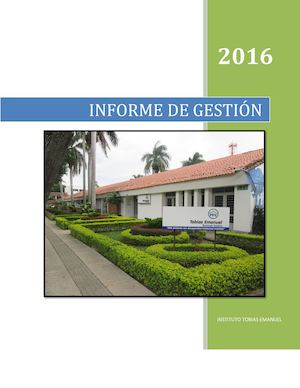 Informe De Gestion Instituto Tobias Emanuel Año 2016