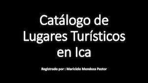 Catálogo Lugares Turísticos De Ica