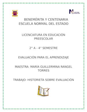 Historieta De Evaluacion