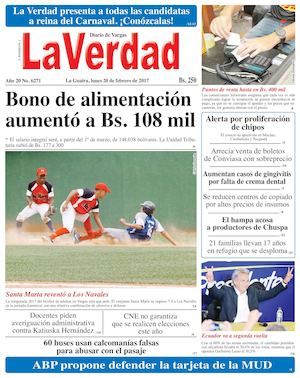 La Guaira, lunes 20 de febrero de 2017 Año 20 No. 6271