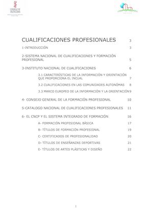 Cualificaciones Profesionales