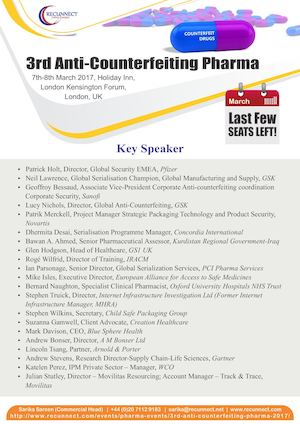 3rd Anti-Counterfeiting Pharma Conference 2017