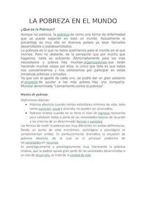 Calaméo - La Pobreza En El Mundo