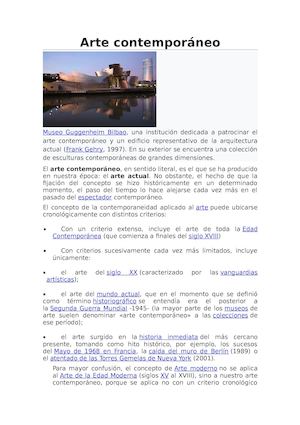 Arte Contemporáneo