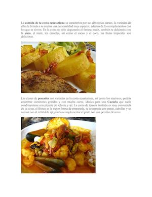 Platos Tipicos De La Costa
