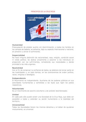 Principios De La Cruz Roja