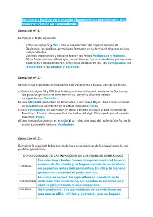 Enumera Y Localiza En El Espacio Algunos Reinos Germánicos Y Cita Consecuencias De Su Asentamiento