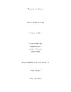 Manual De Atenccion Al Cliente