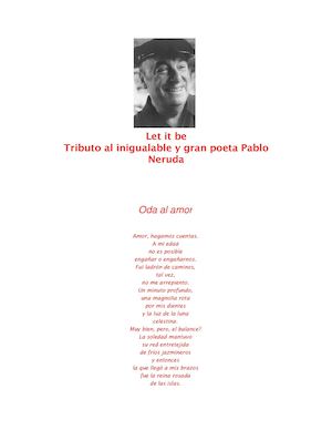 Tributo A Pablo Neruda