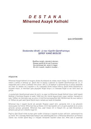 1999 Destana Mihemed Axaye Kelhoki