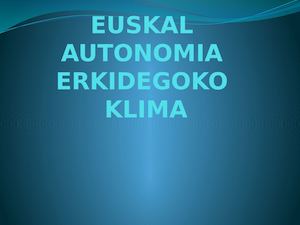 Euskal Autonomia Erkidegoko Klima 1