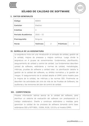 A0043 Silabo Calidad De Software