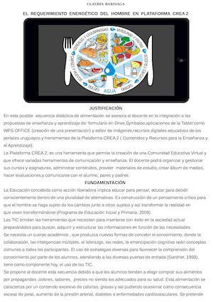 Proyecto Alimentación Claudia Barinaga