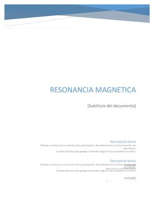 Resonancia Magnética