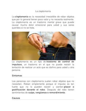 Cleptomania