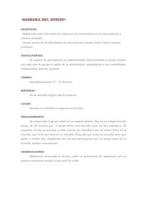 Dinámica Barrera Del Sonido