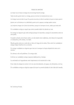 Frases De Amistad