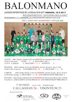 Balonmano 18 02 2017
