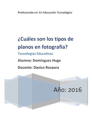 Tipos De Planos En Fotografía
