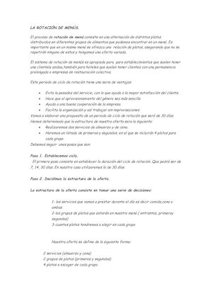 La Rotación De Menús (1)