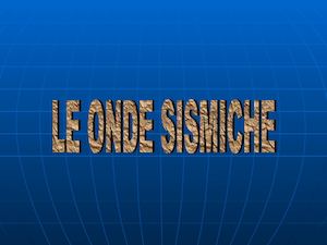 Le Onde Sismiche
