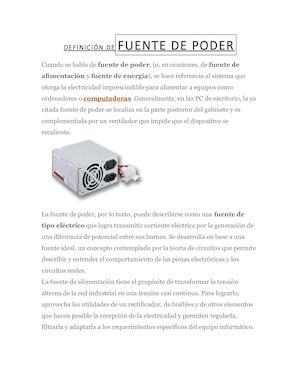 Definición Defuente De Poder