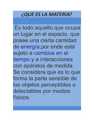 Que Es La Materia