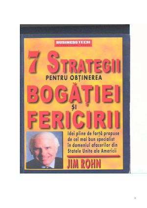 Jim Rohn 7 Strategii Pentru Obtinerea Bogatiei