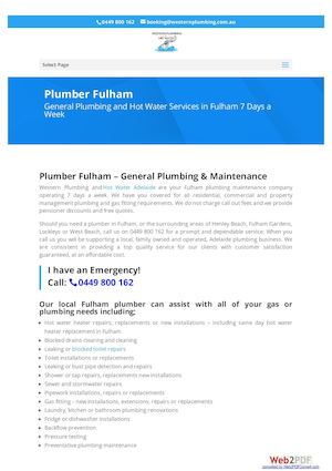 Plummber Fulham Pdf