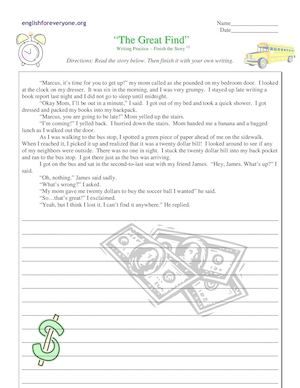 Finish The Story The Great Find