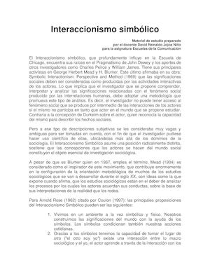 Interaccionismo Simbólico