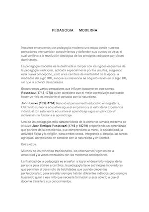 Pedagogía Moderna.