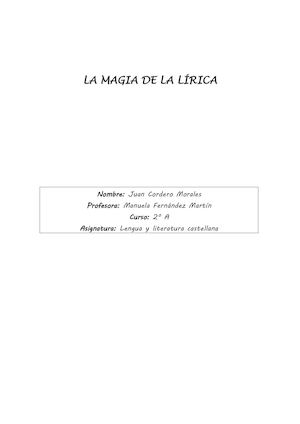 Comentario De Texto Lírico