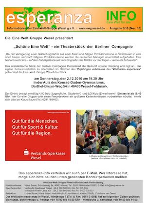 ESPERANZA-INFO NR. 3/10 (Nov. 2010)