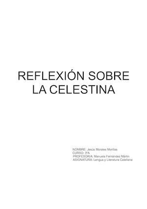Reflexión La Celestina