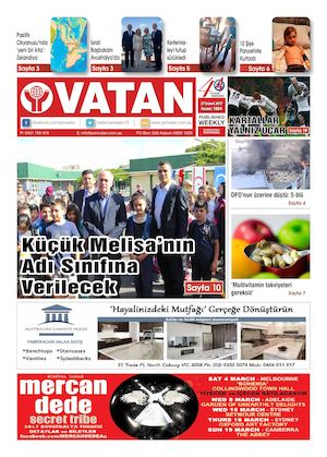 Yeni Vatan Turkish Newspaper Issue No: 1884