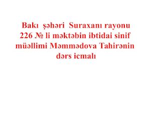 Tai̇ra Agaeva Ders İCmali